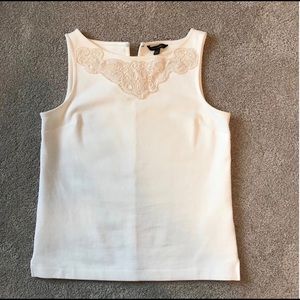 Banana Republic cream colored sleeveless top